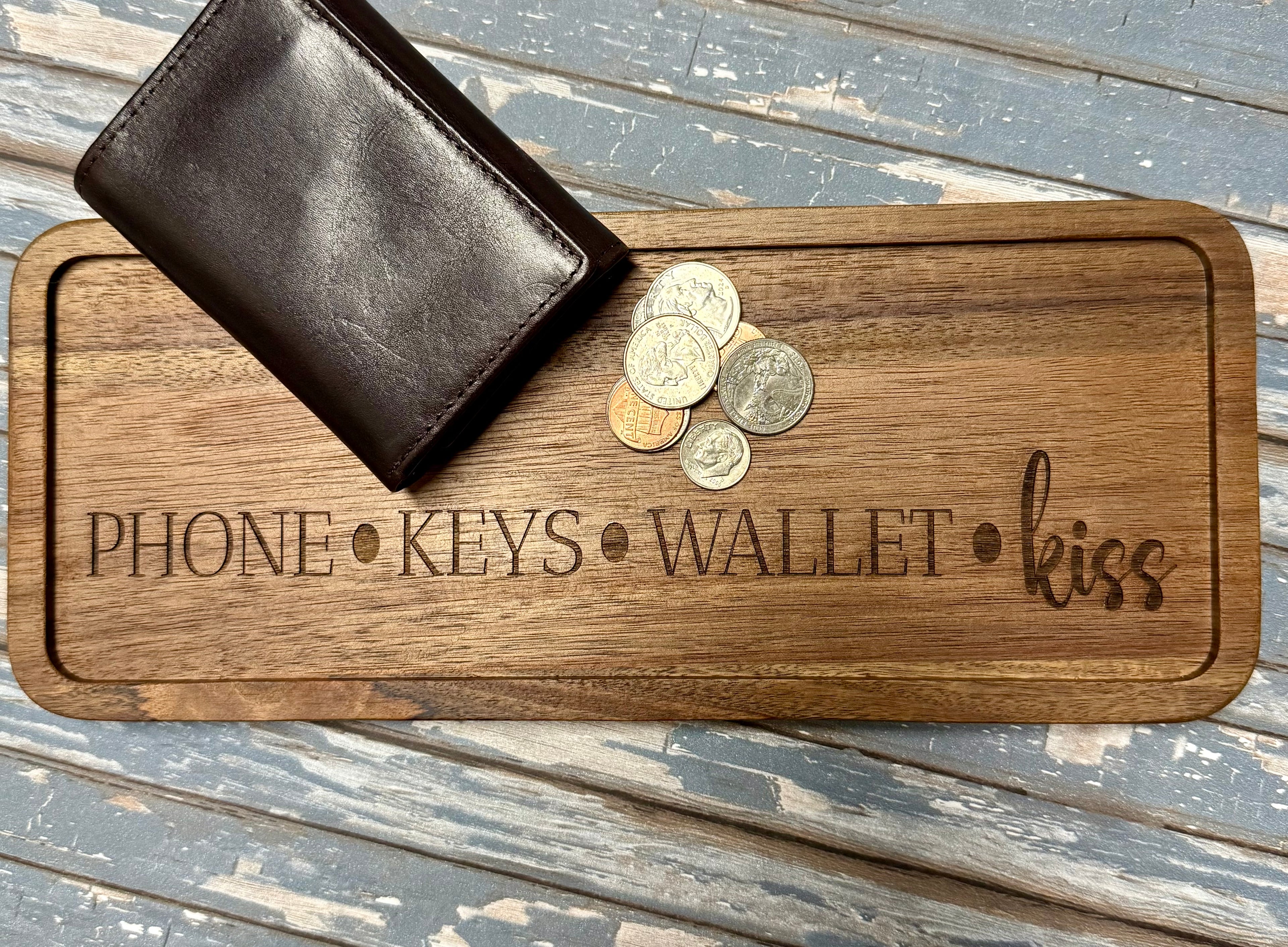 Phone, Keys, Wallet, kiss Catch all tray