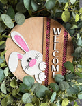 Peeking Bunny Welcome Round