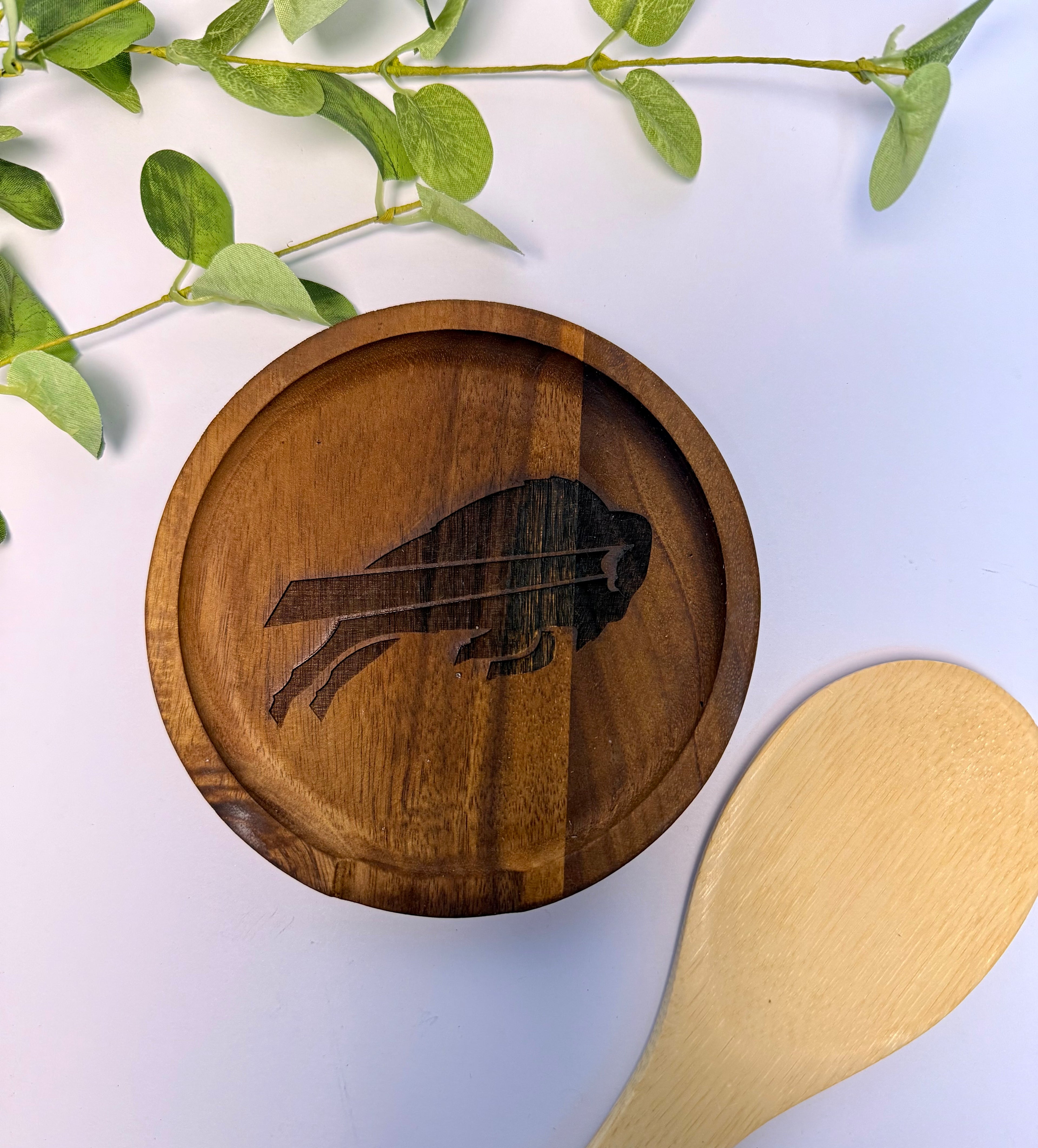 Wooden Spoon Rest Bills Logo