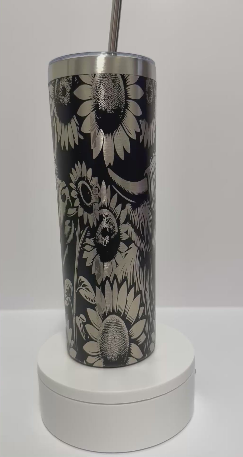 Highland Cow & Sunflowers 20oz Tumbler