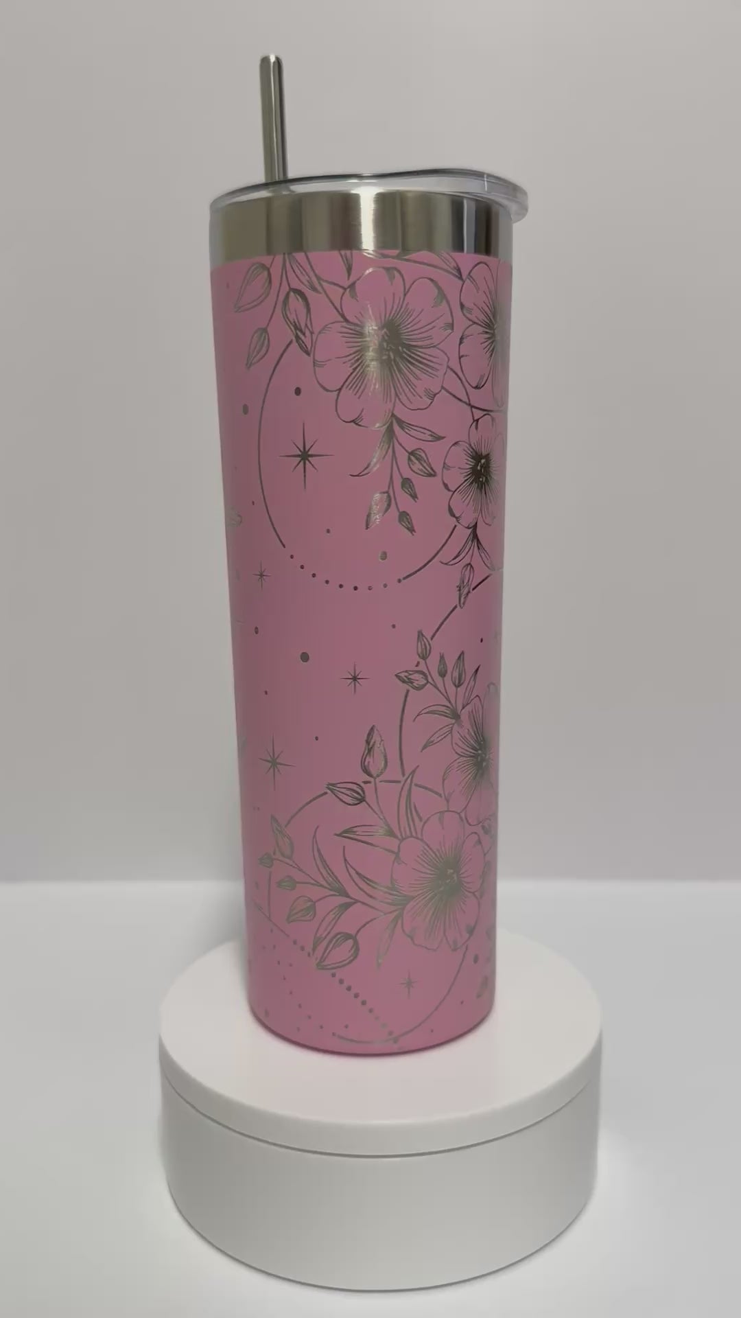20oz Boho Flower Full Engraved Tumbler
